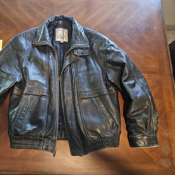 Clipper Mist By London Fog Black Leather Jacket - Picture 4 of 6